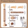 COSOWO 6 Pack Silvervine Cat Chew Toys, Natural Silvervine Sticks for Indoor Cats, Interactive Cats Dental Toy for Teeth Cleaning, Treat Catnip Toy for Kitten