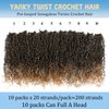 Silike 10packs Yanky Twist Crochet Braids Hair Extensions(T27, 14)