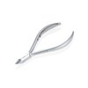 Premium Hard Steel Cuticle Nipper - D-506, Precision Nail Tech Nipper with Grey Plated Full Jaw and Single Spring