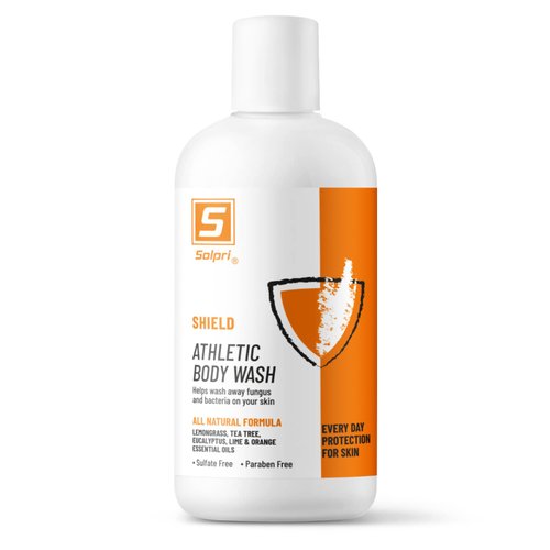 Solpri Shield Athlete's Body Wash Sulfate Free with Lemongrass, Tea Tree, Eucalyptus Oils 8 Fl Oz