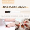 JASSINS Nail Clean Up Brushes,3PCS Gel Nail Brushes,Professional Nail Polish Remover Manicure Tools for Nail Design Painting DIY and Clean Polish Mistake on the Cuticles