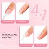 Nicedeco Hema Free Clear Rubber Base Gel Polish for Nails U V Cruelty Free Vegan Color Base Gel Nail Polish 15ML
