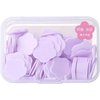 ZhangyiHot 100Pcs Purple Mini Portable Travel Soap Paper Sheets,Flower Shape Disposable Paper Soap Flakes, Hand Wash Cleaning Washing Hand Toiletry Paper Soap Sheets Foot and Hand Care(ZS582)