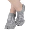 5 Pairs Stripe Toe Socks Finger Socks Low Cut Colorful Socks for Women Girl Supplies (Novel Style, Bright Colors)
