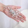 Latious Rhinestones Bride Wedding Hair Comb Silver Opal Crystal Bridal Hair Pieces Vintage Hair Clip Hair Accessories for Women and Girls