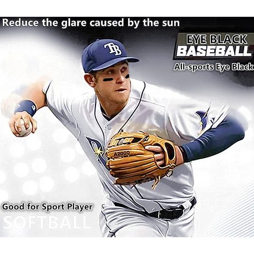 Go Ho 10 PCS Eye Black Face Paint Stick for Sports,Waterproof Eye Black Baseball Gifts,Softball/Football Accessories,Easy to Color and Remove,Black Lip Smacking or Body Paint for Halloween Makeup