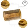 Striking Viking Sandalwood Beard Comb & Case - Pocket-Sized Grooming Tool with Fine & Coarse Teeth, Perfect for Use with Balms & Oils