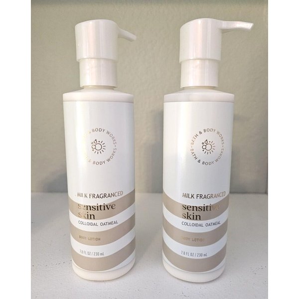 2 SENSITIVE SKIN Milk Fragranced Colloidal Oatmeal Lotion Bath Body Lotion 7.8 fl oz
