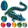 Pigmiss 3D Printed Dragon Egg Crystal Dragon Fidget Toy Full Articulated Dragon Mystery Dragon Eggs with Dragon Inside Home Office Desk Decor Gifts Toys (Laser Green)