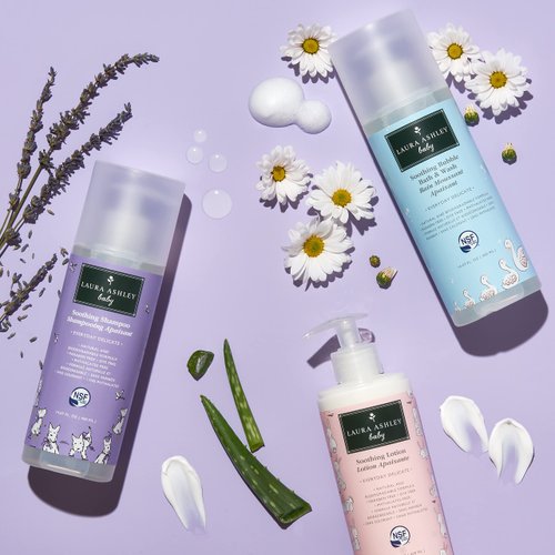 Laura Ashley SOOTHING BODY LOTION, 400ml, NSF/ANSI 305 Certified, Contains Organic Ingredients