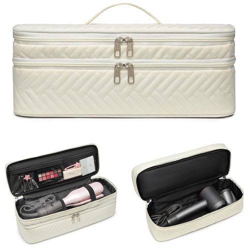ARLMEGOR Double-Layer Carrying Case Apply to Revlon One-Step Hair Dryer, Travel Bag for Hair Volumizer/Styler,Water Resistant Storage Organizer Box,Compatible with FlexStyle Attachment (Bag Only)