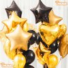 Black Star Balloons 18 Inch, 10 Pcs Black Star Shaped Mylar Helium Foil Metallic Balloon for Birthday Party Decorations Baby Shower Wedding Anniversary Backdrop Halloween Party Supplies