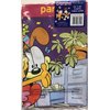 Garfield Birthday Party Supplies Bundle includes 2 Plastic Table Cover 54" x 96" and 1 Dinosaur Sticker Sheet