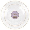 PLASTICPRO 32 Piece Combo Plates Set includes 16-7'' inch Plates & 16-9'' inch Plates Clear Plastic Organic Hammered Design Party Plates With Gold Rim, Elegant, Tableware, Dishes,