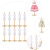 10Pcs Doll Clothes Form Dress Doll Stand Doll Display Holder Action Figure Stand Mannequin Model Stand Accessories for Doll Dresses Dollhouse