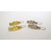 Generic Two tiny small gold or silver filigree metal hair clip barrettes fine thin hair (Primary color: Gold)