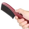 Onedor 100% Handmade Natural Violet Sandalwood With Buffalo Horn Hair Combs - Anti-Static Sandalwood Scent Natural Hair Detangler Wooden Combs (Fine Tooth)