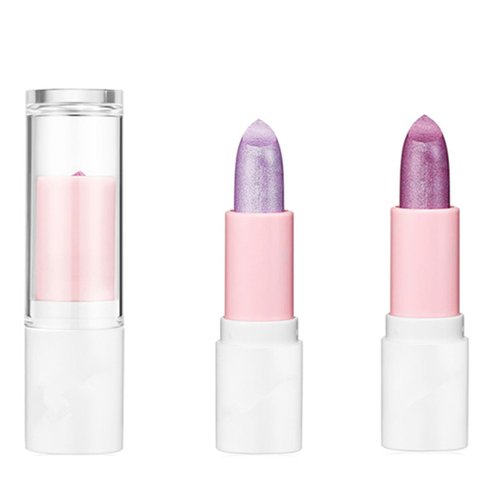 2Pcs Metallic Glitter Lipstick, Pink Fushia Diamond Shimmery Metallic Lipstick Long Lasting High Shine Creamy Lipstick High Impact Lip Color Full Coverage Lip Christmas Makeup for Women (Color 1#2#)