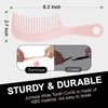 Jurrissa Wide Tooth Comb,Detangler Combs for Curls,Straight,Long,Thick,Short Hair -Women Hair Comb for Detangling,Smoothing-Hair Combs Set for Wet&Dry Hair,Shower Comb with Hole(Pink&Purple)