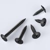 (400 Pcs)#8×1/2" Black Truss Head Wood Screws Quick Metal Self Tapping Zinc Oxide