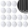 16 Pcs Shower Curtain Weights,Waterproof Shower Curtains Magnets,Heavy Duty Weights for Outdoor Curtains,Magnetic Curtain Weight,Work for Drapery,Tablecloth,Flag(White)