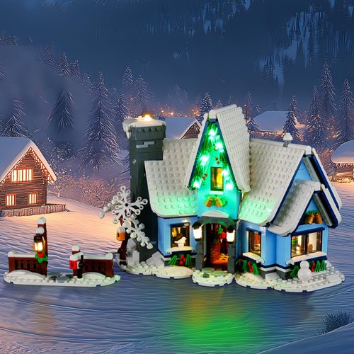 BRIKSMAX 2.0 Light Kit for Lego Santa's Visit -Innovative Led Lighting Compatible with Lego Christmas 10293 - Not Included Lego Set