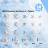 20PCS Christmas Snowflake Nail Charms, Silver Snowflake Charms for Acrylic Nails,3D Alloy Snowflake Nail Charms for DIY Women Christmas Nails