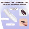 Press on Nails Medium Square,Handmade Black Square Fake Nails with Design Star Black Glitter Stiletto Non-breakable and Reusable False Nails in 12Sizes-24pcs Glue on Nails Kit for Women Gift