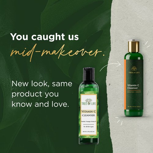 Tree of Life Beauty Vitamin C Brightening Duo, Facial Toner for Minimizing Pores & Facial Cleanser for Gentle Deep Cleaning with Organic Aloe, Clean Dermatologist-Tested Skin Care, 2 X 4 Fl Oz