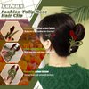 4 Pcs Flower Hair Claw Clips Cute Metal Felt Tulip Rose Rhinestone Flower Shaped Hair Clips Fluff Non-Slip Strong Hold Fashion Shark Clips for Women Girls with Long Thick Thin Curly Hair Accessories