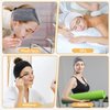 SINLAND Spa Headband for Women 6 Counts Ultra Soft Adjustable Makeup Hair Band with Magic Tape, Stretch Head Wrap for Bath, Shower, Facial Mask, Yoga