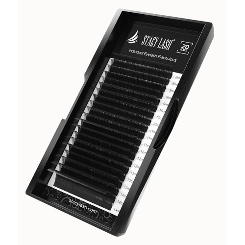 Eyelash Extensions CС Curl by Stacy Lash/Black Individual Mink Lashes Supplies (0.07mm;10mm)