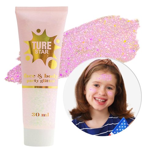 Go Ho Chameleon Baby Pink Body Glitter Gel,Color Changing Mermaid Face Glitter,Holographic Long Lasting Fine Chunky Sequins Glitters,Reflective Glitter Makeup,Festival Rave Accessories