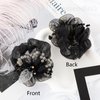 Framendino, 4 Pack Mesh Flower Elastic Scrunchies Flower Leaf Elastic Hair Ties Ponytail Holders Hair Scrunchies Hair Rubber Bands Ropes Hair Accessories