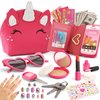 Little Girls Play Purse, Kids Purse for Girls Toys 4-5 4-6, Toddler Purse with Pretend Makeup Kit Age 3-5, Princess Toy Purse with Accessories for 3 4 5 6 7 Year Old Girls Birthday Gifts
