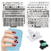 FingerAngel 21Pcs Nail Stamp Plate Set 16Pcs Mix Design Stamping nail Art Plate + 2Nail Stamper + 2Scraper+1Pcs Case Nails Art Stamping Plate Scraper Stamper Set Leaves Flowers Nail plate V17-32