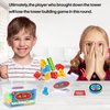iYuePeng 16PCS Tetra Balance Tower Drop Game Fun Stacking Blocks with Storage Box & Wheel Spinner Balancing Interactive Board Games for Kids Age3+ Perfect for Family Game Night, Classroom