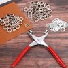 643Pcs Grommet Tool Kit 12mm 1/2 Inch(Inside Hole Size) Eyelet Kit with 320Pcs Eyelets Grommets, 320Pcs Washers and Grommet Eyelet Pliers for Leather/Belt/Shoes/Crafts