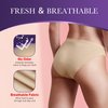 REELINDRY Washable Incontinence Underwear for Women Absorbency Panties Leak Proof Postpartum Bikini Bladder Control Briefs 1 Pack (Beige, M)