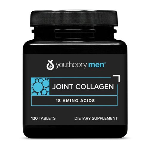 Youtheory Men's Joint Collagen with 18 Amino Acids - Joint Support Supplement with Boswellia Extract, Ginger & Black Pepper* - Dairy, Soy & Gluten Free - 120 Tablets