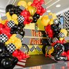 ALL-IN-1 Cars Balloon Garland Kit & Arch with BONUS Trophy & Number 2 - Race Car Balloons for Lightning McQueen Race Car Birthday Party Supplies & Boy Cars Theme Birthday Party Decorations