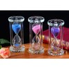 Crystal Hourglass 15/30/60 Minutes Sandglass Timers Kitchen Cooking Sand Clock Timer Home Office Christmas Birthday Present Gift Box Sand Glass (60 Minutes, Pink)