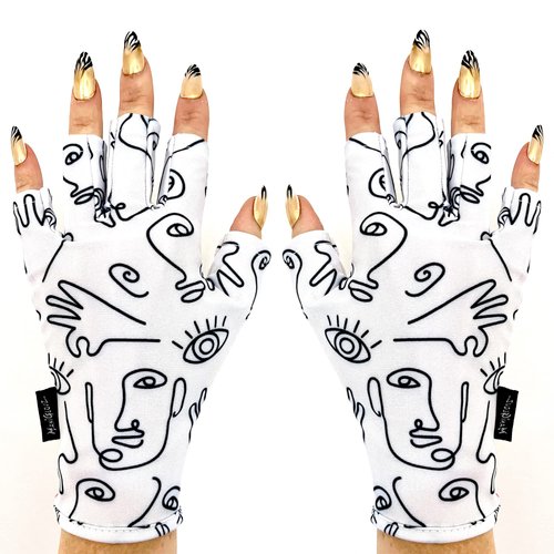 ManiGlovz - The ORIGINAL UPF 50+ UV Light Protective Nail Gloves | Gel Manicure Gloves and Anti UV Fingerless Gloves for Women | Can be Used as Sun Protection Gloves for Driving | P.Casso