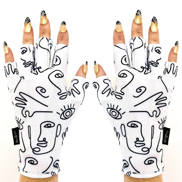 ManiGlovz - The ORIGINAL UPF 50+ UV Light Protective Nail Gloves | Gel Manicure Gloves and Anti UV Fingerless Gloves for Women | Can be Used as Sun Protection Gloves for Driving | P.Casso