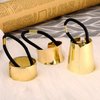 Yaomiao 3 Pieces Metal Circle Hair Cuff Elastic Hair Band Hair Ties Ponytail Holder Hair Rope Accessory for Women Girls, 3 Styles (Gold)