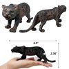 Gemini&Genius Leopard Animal Toy, Black Leopard Figurine Toy, Wildlife Action Figure Toy, Great Gifts, Collection, Cake Topper, Storytelling Props and Room Decoration for Kids and Todders