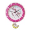 SYOYUEX Rainbow Cute Unicorn Pendulum Clock ，Silent 12 Inch Children's Clocks，Décor at School,Bedroom,Kitchen,Classroom,Good Gift，Learning time，Clear Digital Wall Clock for Kids Room