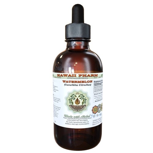 Watermelon Alcohol-Free Liquid Extract, Watermelon (Cucurbita Citrullus) Dried Seed Glycerite Natural Herbal Supplement, Hawaii Pharm, USA 2 fl.oz