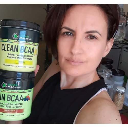 Clean BCAA - 2:1:1 Food Sourced BCAAs Powder & Coconut Water Electrolytes Recovery & Amino Energy Supplement - Award Winning Vegan Amino Acid Supplement - 30 Servings - Lemonade