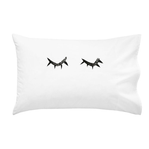 Oh, Susannah Closed Eyelashes Pillowcases - Standard Size Pillowcase (1 20x30 inch, Black) Gifts for Her Girls Room Decor